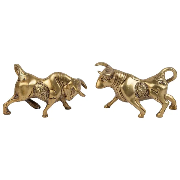 Brass_Bull_Pair_Ethnic_Design_Handmade_Statue_For_Home_Decor_Office_Counter_Decorative_Unique_Piece_Showpiece_Vastu_Animal_Gift_Item_6_Inches_And_1_6_Kg