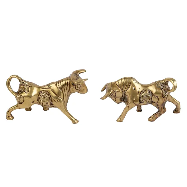 Brass_Bull_Pair_Ethnic_Design_Handmade_Statue_For_Home_Decor_Office_Counter_Decorative_Unique_Piece_Showpiece_Vastu_Animal_Gift_Item_6_Inches_And_1_6_Kg