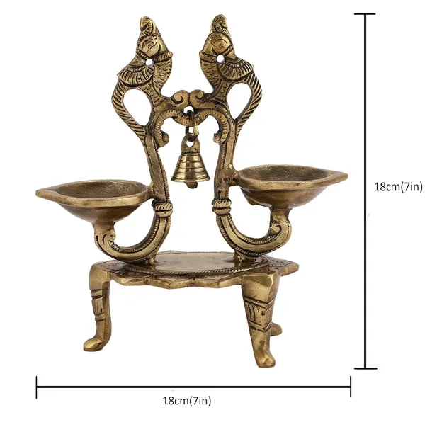 Brass_Peacock_Diya_9_Inches_And_800G_Ethnic_Design_Handmade_Curved_Oil_Wick_Antique_Deepak_Lamp_For_Home_Decor_Temple_Puja_Office_Counter_Diwali_Decoration_Festival_Gift_Light