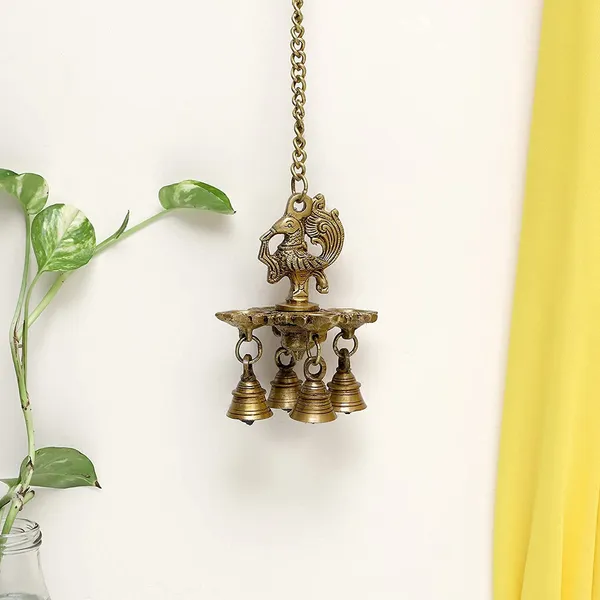 Brass_Peacock_4_Diya_6_Inches_And_700G_With_17_Inch_Chain_Ethnic_Design_Handmade_Oil_Wick_Antique_Deepak_Lamp_For_Home_Decor_Temple_Puja_Office_Diwali_Decoration_Festival_Gift_Light