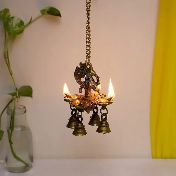 Brass_Peacock_4_Diya_6_Inches_And_700G_With_17_Inch_Chain_Ethnic_Design_Handmade_Oil_Wick_Antique_Deepak_Lamp_For_Home_Decor_Temple_Puja_Office_Diwali_Decoration_Festival_Gift_Light