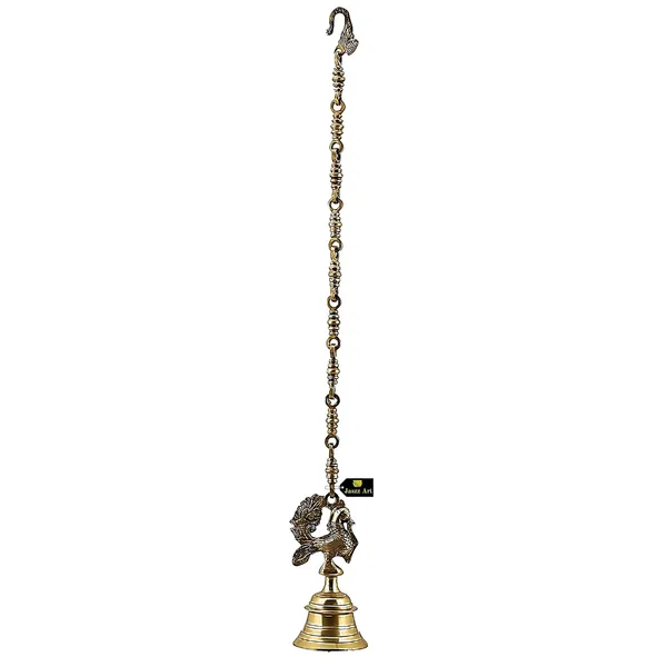 Peacock_Bell_Design_Bell_24_Inches_And_1_6Kg_Light_Antique_Brass_Hanging_Bells_With_Chain_For_Pooja_Gift_Home_Decor_With_Ghanti_Handmade_Puja_Article_For_Diwali_Festival_Vastu_Pack_Of_1