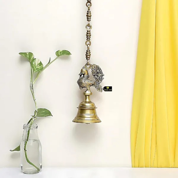 Peacock_Bell_Design_Bell_24_Inches_And_1_6Kg_Light_Antique_Brass_Hanging_Bells_With_Chain_For_Pooja_Gift_Home_Decor_With_Ghanti_Handmade_Puja_Article_For_Diwali_Festival_Vastu_Pack_Of_1