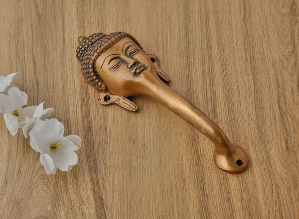 Gautam_Buddha_Face_Design_Brass_Door_Handle_Gautam_Buddha_Face_Brass_Door