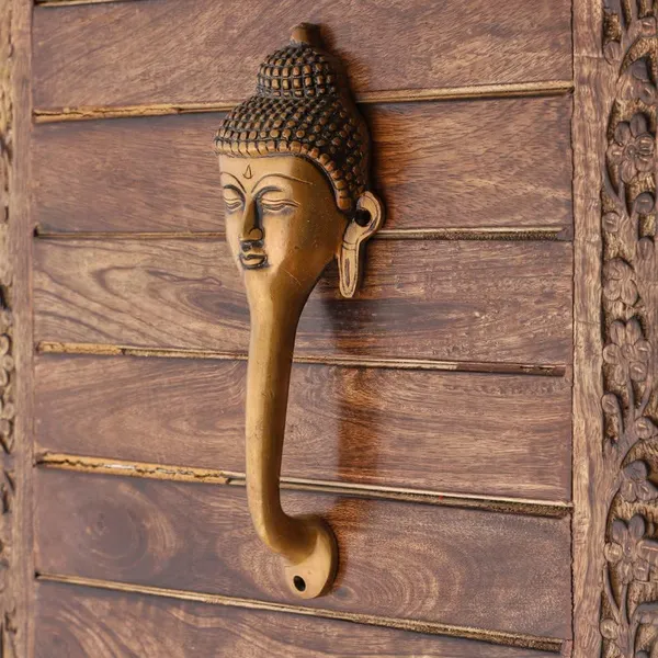 Gautam_Buddha_Face_Design_Brass_Door_Handle_Gautam_Buddha_Face_Brass_Door