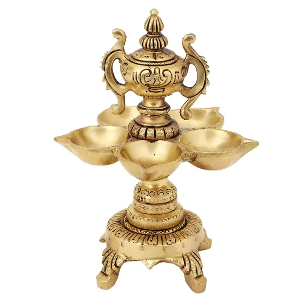 Brass_World_Cup_Diya_5_Diya_7_Inches_And_1_3_Kg_With_Stand_Ethnic_Design_Handmade_Curved_Oil_Wick_Antique_Deepak_Lamp_For_Home_Decor_Temple_Puja_Counter_Diwali_Decoration_Festival_Gift