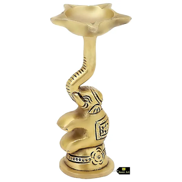 Brass_Elephant_Shaped_Diya_Ganesha_Ethnic_Design_Handmade_Curved_Oil_Wick_Antique_Kuber_Deepak_Lamp_For_Home_Decor_Temple_Office_Counter_Diwali_Decoration_Festival_Gift_3_Inches_300G