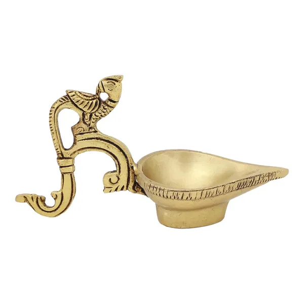 Brass_Peacock_Diya_4_Inches_And_300G_With_Handle_Ethnic_Design_Handmade_Curved_Oil_Wick_Antique_Deepak_Lamp_For_Home_Decor_Temple_Puja_Office_Diwali_Decoration_Festival_Gift