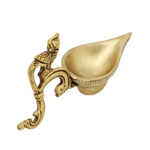 Brass_Peacock_Diya_4_Inches_And_300G_With_Handle_Ethnic_Design_Handmade_Curved_Oil_Wick_Antique_Deepak_Lamp_For_Home_Decor_Temple_Puja_Office_Diwali_Decoration_Festival_Gift