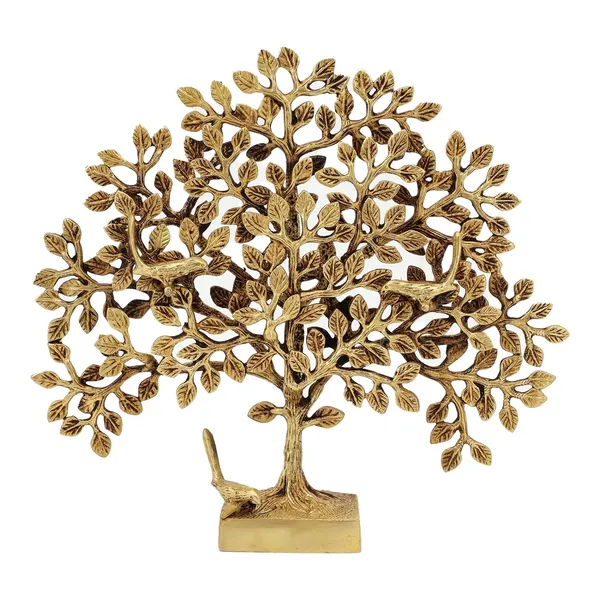 Pure_Brass_Kalpavriksha_Tree_Showpiece_11_Inches_1_7_Kg_Bird_Trees_Of_Life_Home_Decor_Gift_For_Good_Luck_Vastu_And_Fengshui_Best_In_Living_Room_Table_Decoration_With_Antique_Polish