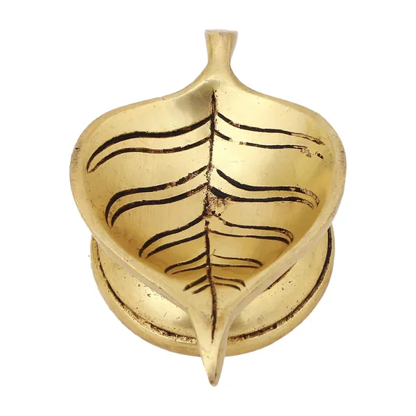 Brass_Leaf_Diya_3_Inches_And_250G_Small_Size_Ethnic_Design_Handmade_Curved_Oil_Wick_Antique_Kuber_Deepak_Lamp_For_Home_Decor_Temple_Puja_Office_Counter_Diwali_Decoration_Festival_Gift