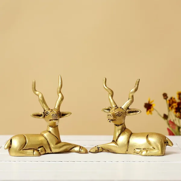 Brass_Deer_Pair_Ethnic_Design_Handmade_Statue_For_Home_Decor_Office_Counter_Unique_Piece_Showpiece_Vastu_Animal_Gift_Item