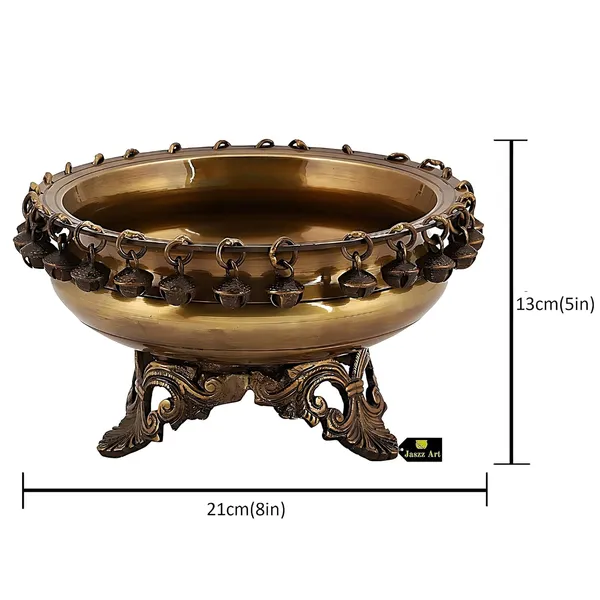 Brass_8_Inches_And_1_9_Kg_Urli_Bowl_With_Bells_Ethnic_Design_Uruli_Pot_For_Home_Decor_Floating_Flowers_Candle_Lamps_Temple_Room_Traditional_Diwali_Decoration_Gift_Dark