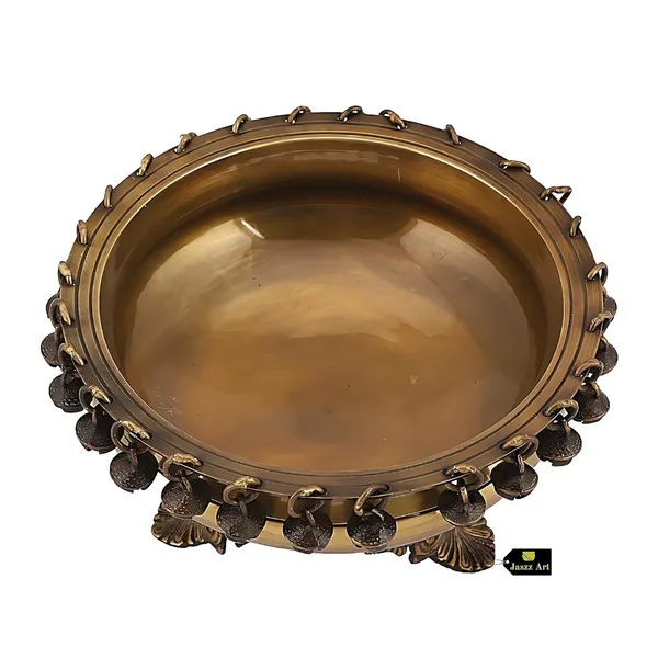 Brass_8_Inches_And_1_9_Kg_Urli_Bowl_With_Bells_Ethnic_Design_Uruli_Pot_For_Home_Decor_Floating_Flowers_Candle_Lamps_Temple_Room_Traditional_Diwali_Decoration_Gift_Dark