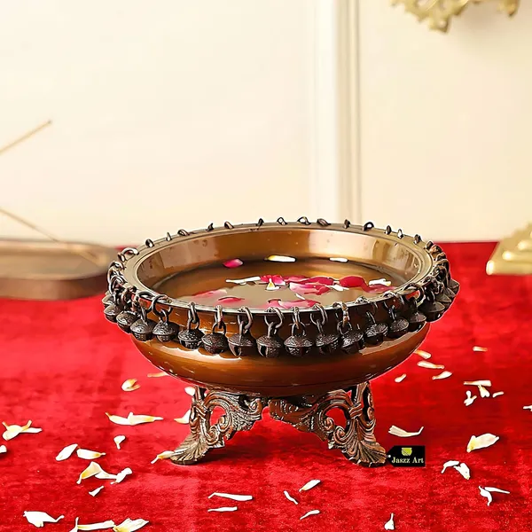 Brass_8_Inches_And_1_9_Kg_Urli_Bowl_With_Bells_Ethnic_Design_Uruli_Pot_For_Home_Decor_Floating_Flowers_Candle_Lamps_Temple_Room_Traditional_Diwali_Decoration_Gift_Dark
