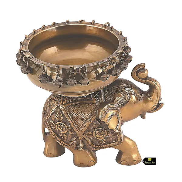 Brass_Elephant_Urli_Bowl_With_Bells_Ethnic_Design_For_Home_Decor_Floating_Flowers_Candle_Temple_Traditional_Diwali_Decoration_Dark_10_Inches_And_3_Kg