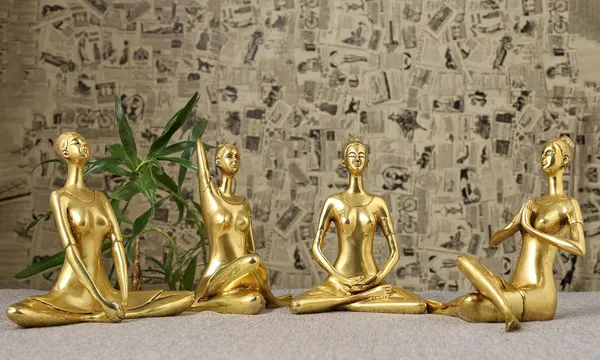 Brass_Yoga_Statue_Combo_Of_4_Poses_For_Home_Decor_Lady_Murti_For_Table_Top_Living_Room_Decorative_Showpiece_Idol_And_Return_Gift_Full_Set