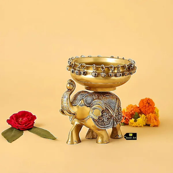 Brass_Elephant_Urli_Bowl_With_Bells_Ethnic_Design_For_Home_Decor_Flowers_Candle_Lamps_Traditional_Diwali_Decoration_Gift_10_Inches_And_3_Kg