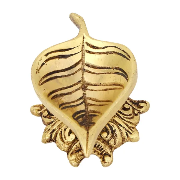 Brass_Leaf_Diya_3_Inches_And_200G_Pack_Of_11_Small_Size_Ethnic_Design_Handmade_Curved_Oil_Wick_Antique_Kuber_Deepak_For_Home_Decor_Temple_Puja_Office_Counter_Decoration_Festival_Gift