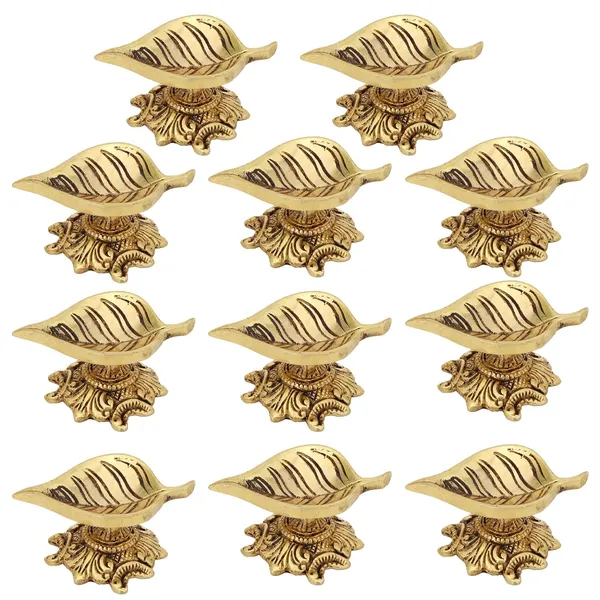 Brass_Leaf_Diya_3_Inches_And_200G_Pack_Of_11_Small_Size_Ethnic_Design_Handmade_Curved_Oil_Wick_Antique_Kuber_Deepak_For_Home_Decor_Temple_Puja_Office_Counter_Decoration_Festival_Gift