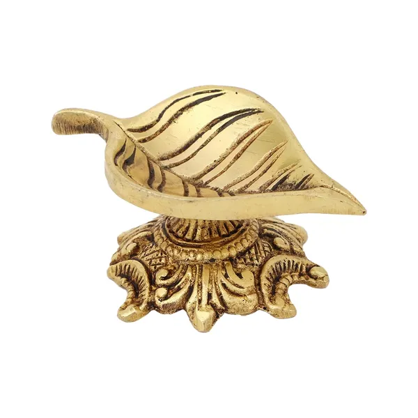 Brass_Leaf_Diya_Design_Handmade_Curved_Oil_Wick_Antique_Kuber_Deepak_For_Home_Decor_Temple_Puja_Office_Decoration_Festival_Gift_Pack_Of_7_3_Inches_And_200G