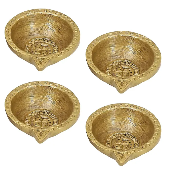 Brass_Diya_3_Inches_And_360G_Pack_Of_4_Pair_Small_Ethnic_Design_Handmade_Curved_Oil_Wick_Antique_Kuber_Deepak_Lamp_For_Home_Decor_Temple_Puja_Office_Counter_Decoration_Festival_Gift