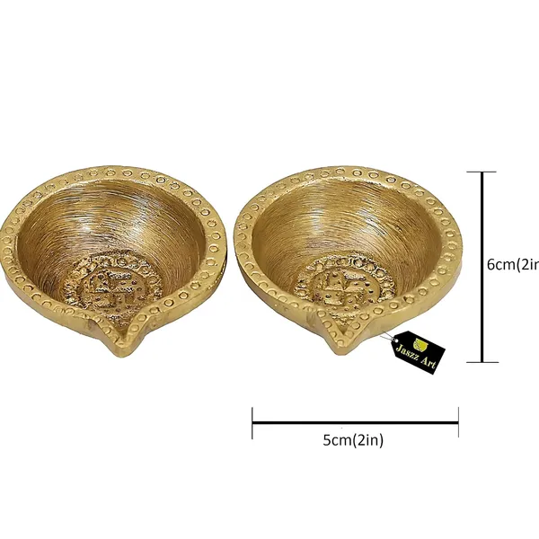 Brass_Diya_3_Inches_And_360G_Pack_Of_4_Pair_Small_Ethnic_Design_Handmade_Curved_Oil_Wick_Antique_Kuber_Deepak_Lamp_For_Home_Decor_Temple_Puja_Office_Counter_Decoration_Festival_Gift