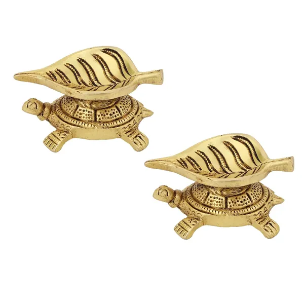 Brass_Turtle_Leaf_Diya_Handmade_Curved_Oil_Wick_Antique_Kuber_Deepak_For_Home_Decor_Temple_Puja_Decoration_Festival_Gift_Pack_Of_7_3_Inches_And_200G
