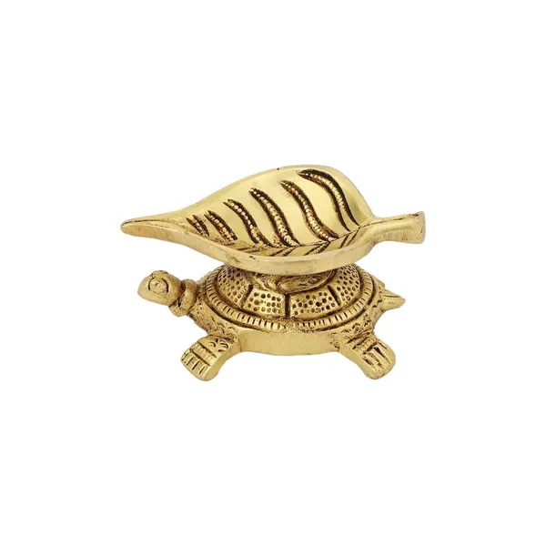 Brass_Turtle_Leaf_Diya_Handmade_Curved_Oil_Wick_Antique_Kuber_Deepak_For_Home_Decor_Temple_Puja_Festival_Gift_Pack_Of_11_3_Inches_And_200G