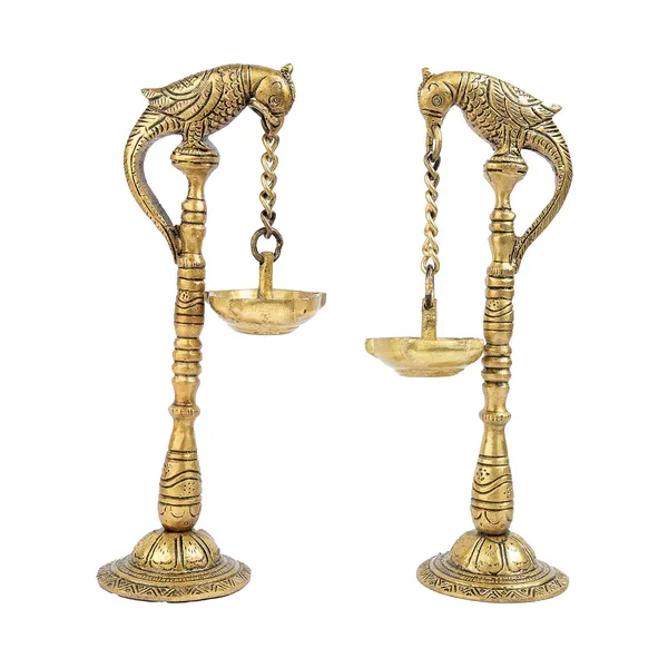 Brass_Parrot_Diya_8_6_20_Inches_800G_With_Stand_Ethnic_Design_Handmade_Curved_Oil_Wick_Antique_Deepak_Lamp_For_Home_Decor_Temple_Pooja_Office_Counter_Decoration_Festival_Gift