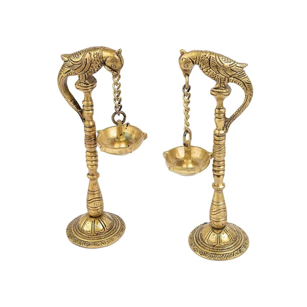 Brass_Parrot_Diya_8_6_20_Inches_800G_With_Stand_Ethnic_Design_Handmade_Curved_Oil_Wick_Antique_Deepak_Lamp_For_Home_Decor_Temple_Pooja_Office_Counter_Decoration_Festival_Gift