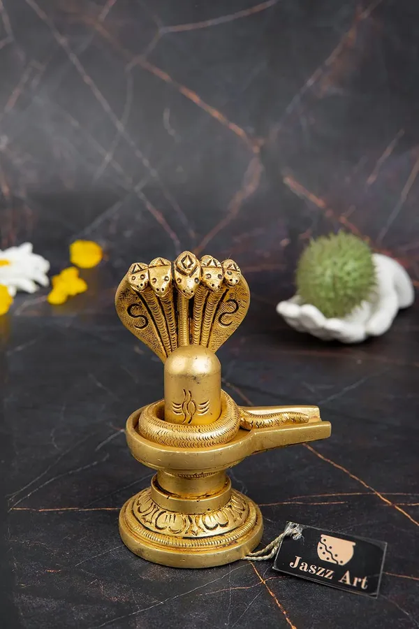 Brass_Shivling_With_Panch_Sheshnag_8_6_11_Inches_550_Gm_Shiva_Lingam_Statue_Antique_Hindu_Pooja_Shiva_Idol_For_Home_Office_Temple_Festival_Gift