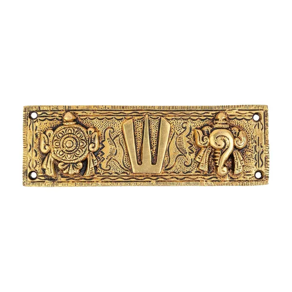 Brass_Door_Hanging_Shankh_Chakra_Tilak_Namah_Pure_Wall_Showpiece_8_Inches_And_420_Gm_Padmanabha_Swami_Vishnu_For_Home_Decor_Temple_Puja_Office_Decoration