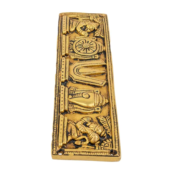Jaszz_Art_Door_Hanging_Shankh_Chakra_Tilak_Namah_Pure_Brass_Wall_Hanging_Showpiece_Shankha_Gada_Padma_Vishnu_For_Home_Decor_Temple_Puja_Office_Decoration