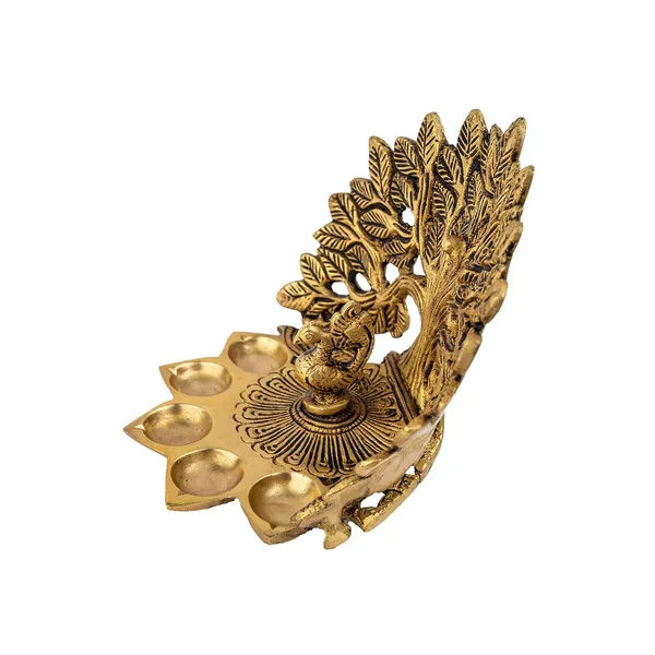 Jaszzart_Brass_5_Mukhi_Diya_Handcrafted_Kalpvriksha_14_12_11_Inches_And_670_Gm_Tree_Shape_Oil_Lamp_Dipak_For_Home_Office_Temple_Madir_Pooja_Aarti_Decoration