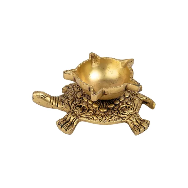 Brass_Turtle_Leaf_Diya_14_12_5_Inches_And_520Gm_Ethnic_Design_Handmade_Curved_Oil_Wick_Antique_Kuber_Deepak_For_Home_Decor_Temple_Puja_Counter_Decoration_Festival_Gift