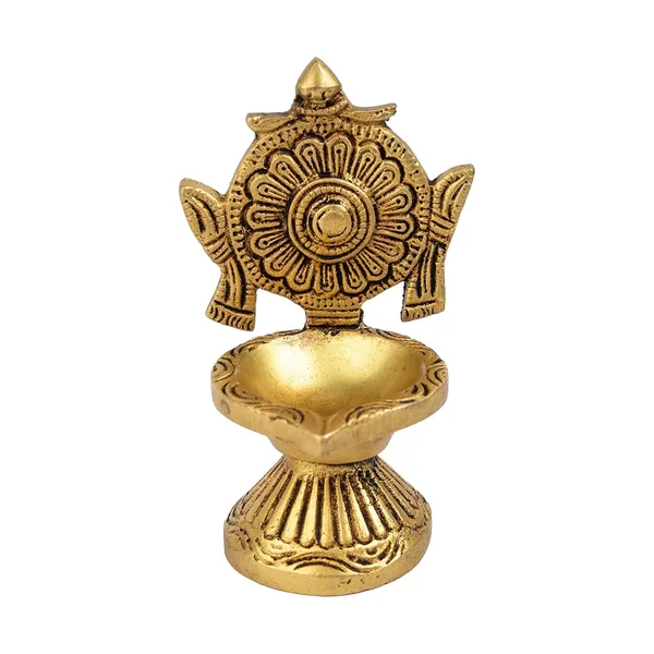 Brass_Chakra_Diya_With_Stand_6X7X11_Inches_320G_Ethnic_Design_Handmade_Curved_Oil_Wick_Antique_Deepak_Lamp_For_Home_Decor_Temple_Puja_Office_Counter_Decoration_Festival_Gift