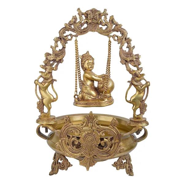 Brass_Laddu_Gopal_Urli_Bowl_With_Ethnic_Design_Uruli_Pot_For_Home_Decor_Candle_Lamps_Temple_Room_Traditional_Diwali_Decoration_Gift_Fantasy_39_Cm_30_Cm_Copper