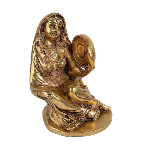 Brass_Metal_Musician_Showpiece_Man_With_Instruments_Golden_Instrument_Home_Interior_Vastu_Temple_Room_Traditional_Diwali_Decoration_Gift_Sculpture_Woman_With_Dafli