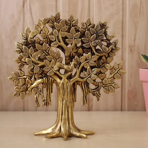 Pure_Brass_Kalpavriksha_Tree_Showpiece_11_5_Inches_1_8_Kg_Trees_Of_Life_Home_Decor_Gift_For_Good_Luck_Vastu_And_Fengshui_Best_In_Living_Room_Table_Decoration_With_Antique_Polish
