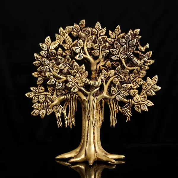 Pure_Brass_Kalpavriksha_Tree_Showpiece_11_5_Inches_1_8_Kg_Trees_Of_Life_Home_Decor_Gift_For_Good_Luck_Vastu_And_Fengshui_Best_In_Living_Room_Table_Decoration_With_Antique_Polish