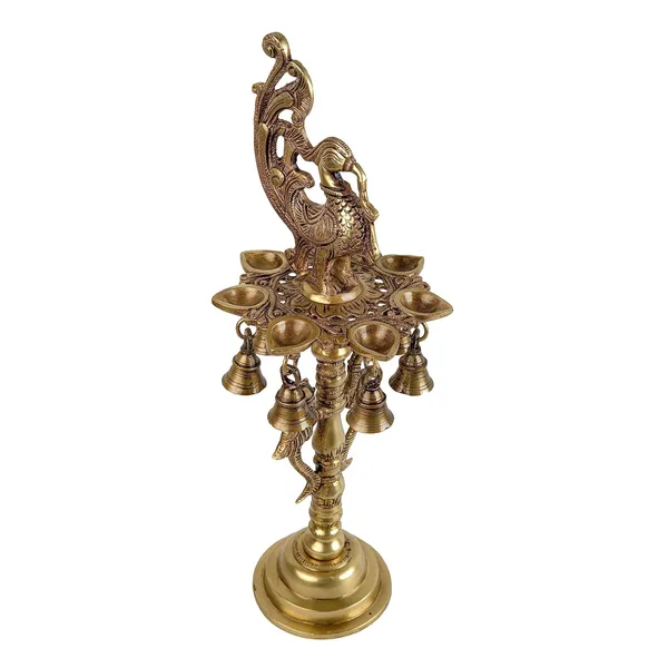 Brass_Peacock_Diya_For_Table_Decor_15X15X41_Cm_And_2650G_Ethnic_Handmade_Decorative_Curved_Oil_Wick_Antique_Mayur_Deepak_Lamp_For_Home_Temple_Puja_Room_Office_Counter_Decoration_Festival