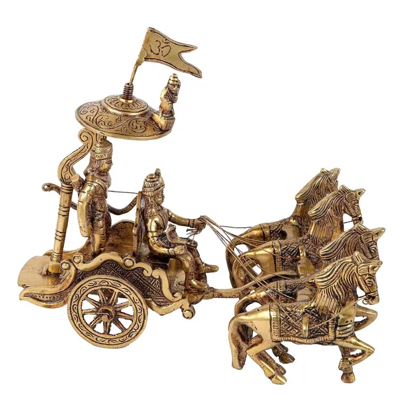 Brass_Arjun_Rath_4_Hourses_Office_Home_Table_For_Good_Luck_Home_Decor_Counter_Decorative_Figurine_Handcrafted_Unique_Vastu_Animal_Gift_Item_25_18_20_Cm_1750_Gm