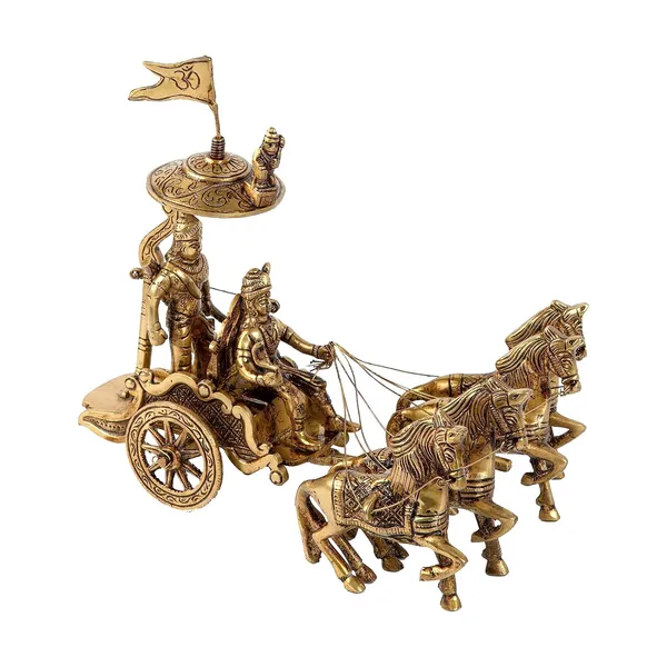 Brass_Arjun_Rath_4_Hourses_Office_Home_Table_For_Good_Luck_Home_Decor_Counter_Decorative_Figurine_Handcrafted_Unique_Vastu_Animal_Gift_Item_25_18_20_Cm_1750_Gm