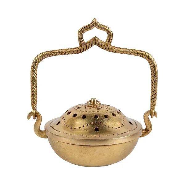 Brass_Antique_Design_Dhoop_Dani_Pot_Loban_Burner_Bakhoor_Holder_Dhoop_Batti_Stand_Pooja_Items_Incense_Holder_Burner_For_Home_Office_Living_Pooja_Puja_Room_17_13_19_Cm_1150_Gm