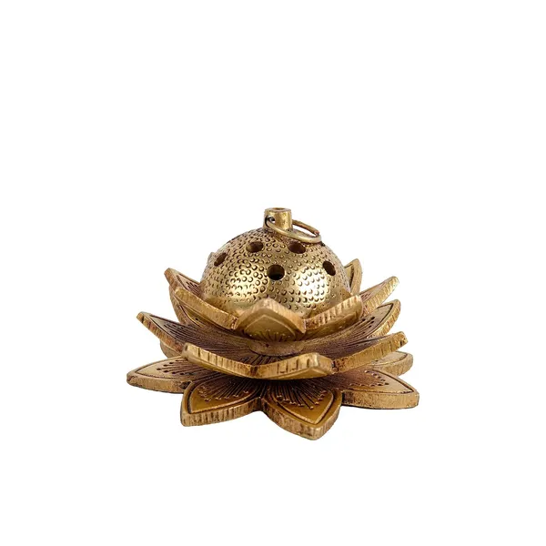 Brass_Antique_Design_Dhoop_Dani_Pot_Loban_Burner_Bakhoor_Holder_Dhoop_Batti_Stand_Pooja_Items_Incense_Holder_Burner_For_Home_Office_Living_Pooja_Puja_Room_Antique_Finished_Golden