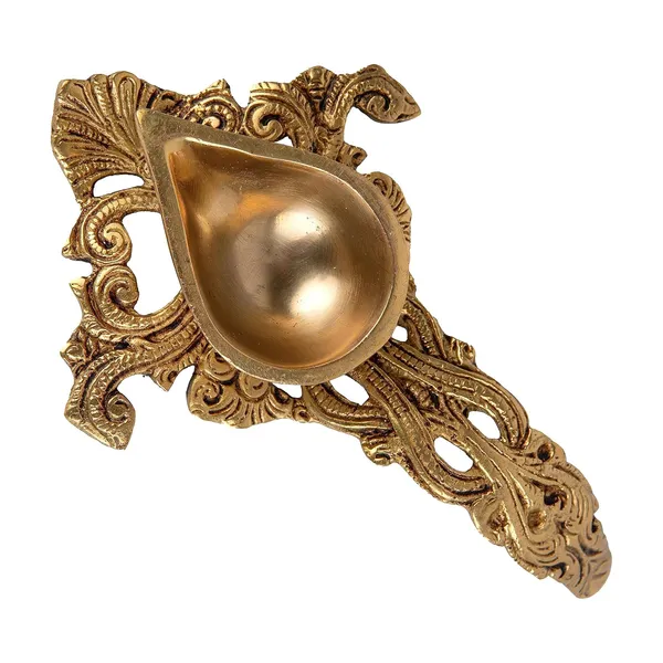 Jaszzart_Ethnic_Indian_Design_Brass_Pooja_Aarti_Havan_Spoon_19X11X4_Cm_360_Gm_Antique_Puja_Spoon_For_Pouring_Ghee_In_Hawan_Kund_Achmani_For_Holy_Water_Perfect_For_Aarti_Diya_In_Home_Temples