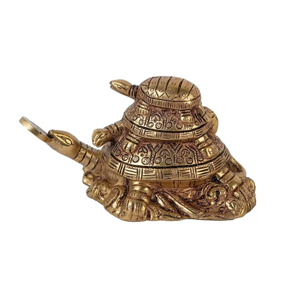 Jaszz_Arts_Brass_Tortoise_Turtle_Family_For_Good_Luck_Home_Vastu_Pooja_Puja_Mandir_Table_Decor_Showpiece_And_Gift_Items_Collectible_Handicraft_Art_Yellow_18_X_10_X_10_Cm_L_X_W_X_H