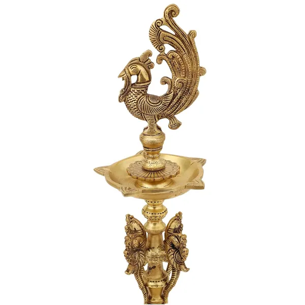 Brass_Peacock_Diya_With_Stand_Big_Size_Ethnic_Design_Handmade_Curved_Oil_Wick_Antique_Deepak_Lamp_For_Home_Decor_Temple_Puja_Office_Diwali_Decoration_Festival_Gift_30_Inches_And_6_Kg