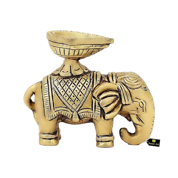 Brass_Elephant_Diya_Ethnic_Design_Handmade_Curved_Oil_Wick_Antique_Kuber_Deepak_Lamp_For_Home_Decor_Temple_Puja_Office_Counter_Diwali_Decoration_Festival_Gift